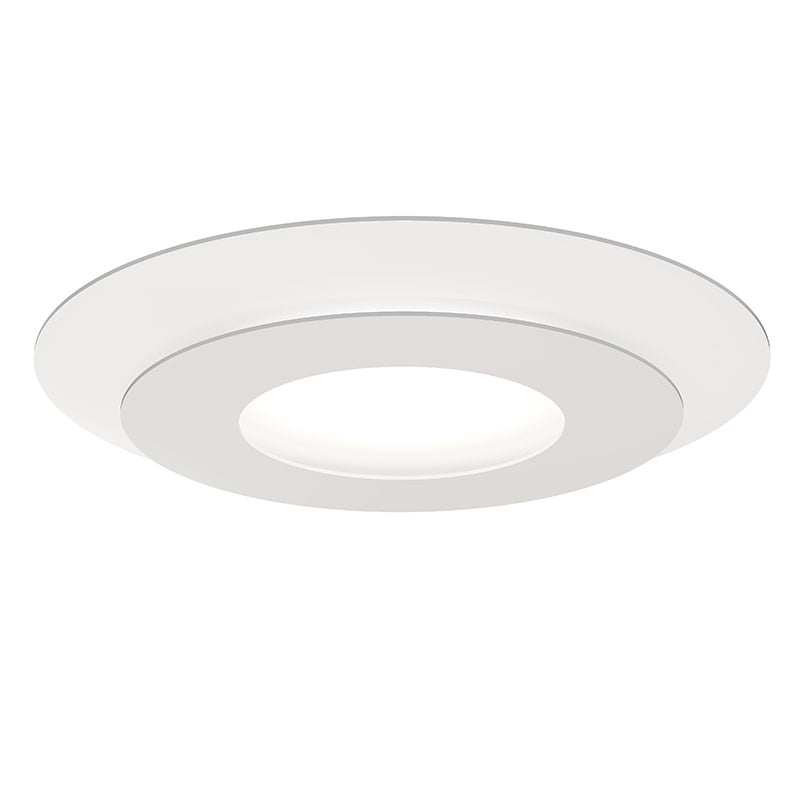 Sonneman Offset TEXTURE WHITE 20W x 2.5H Semi-Flush Mount