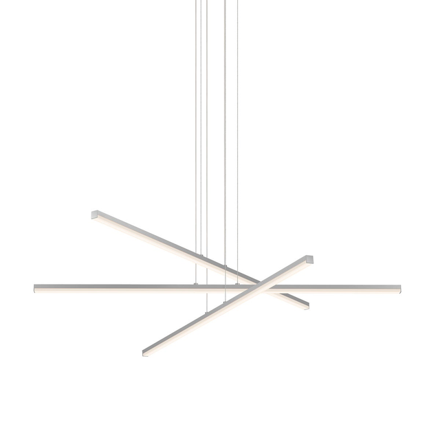 Sonneman Stix Bright Satin Aluminum 40W x 3H Pendant