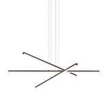 Sonneman Stix SATIN BLACK 40W x 3H Pendant