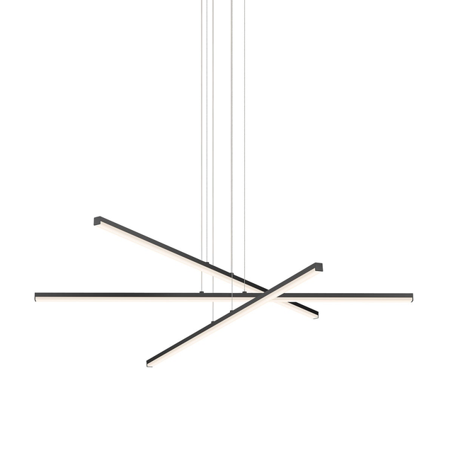 Sonneman Stix SATIN BLACK 40W x 3H Pendant
