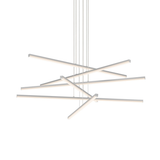 Sonneman Stix Bright Satin Aluminum 40W x 6H Pendant