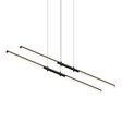 Sonneman Tik-Tak SATIN BLACK 47.5W x 7.25L x 0.75H Pendant