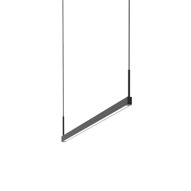 Sonneman Thin-Line SATIN BLACK 36W x 0.75L x 5H Pendant