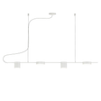 Sonneman Counterpoint Satin White 42W x 4L x 3H Pendant