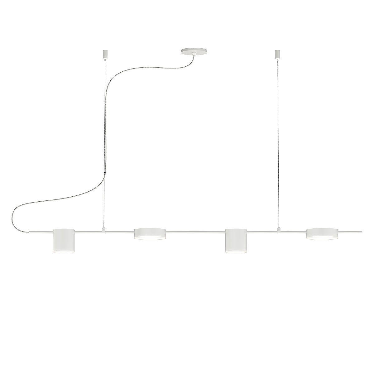 Sonneman Counterpoint Satin White 42W x 4L x 3H Pendant