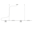 Sonneman Counterpoint Bright Satin Aluminum 42W x 4L x 3H Pendant