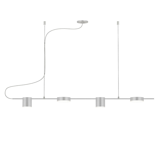Sonneman Counterpoint Bright Satin Aluminum 42W x 4L x 3H Pendant