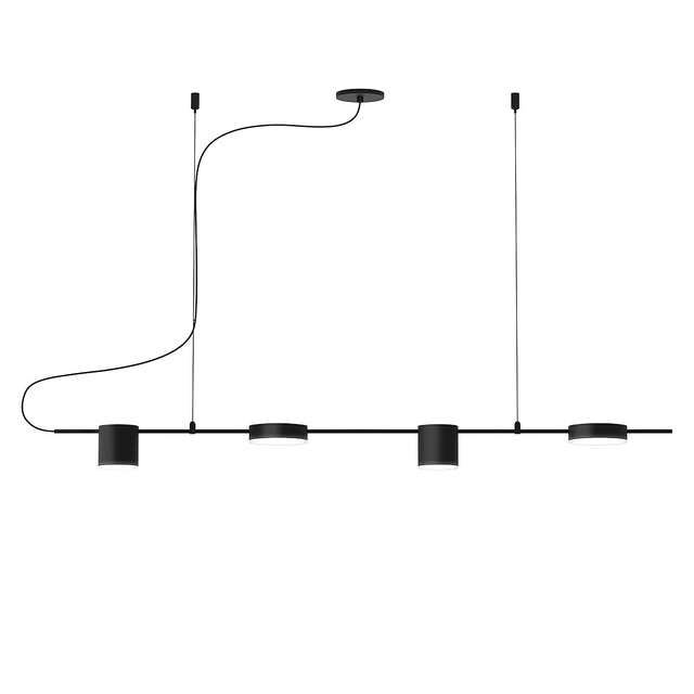 Sonneman Counterpoint SATIN BLACK 42W x 4L x 3H Pendant