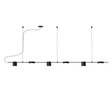 Sonneman Counterpoint SATIN BLACK 63.75W x 4L x 3H Pendant
