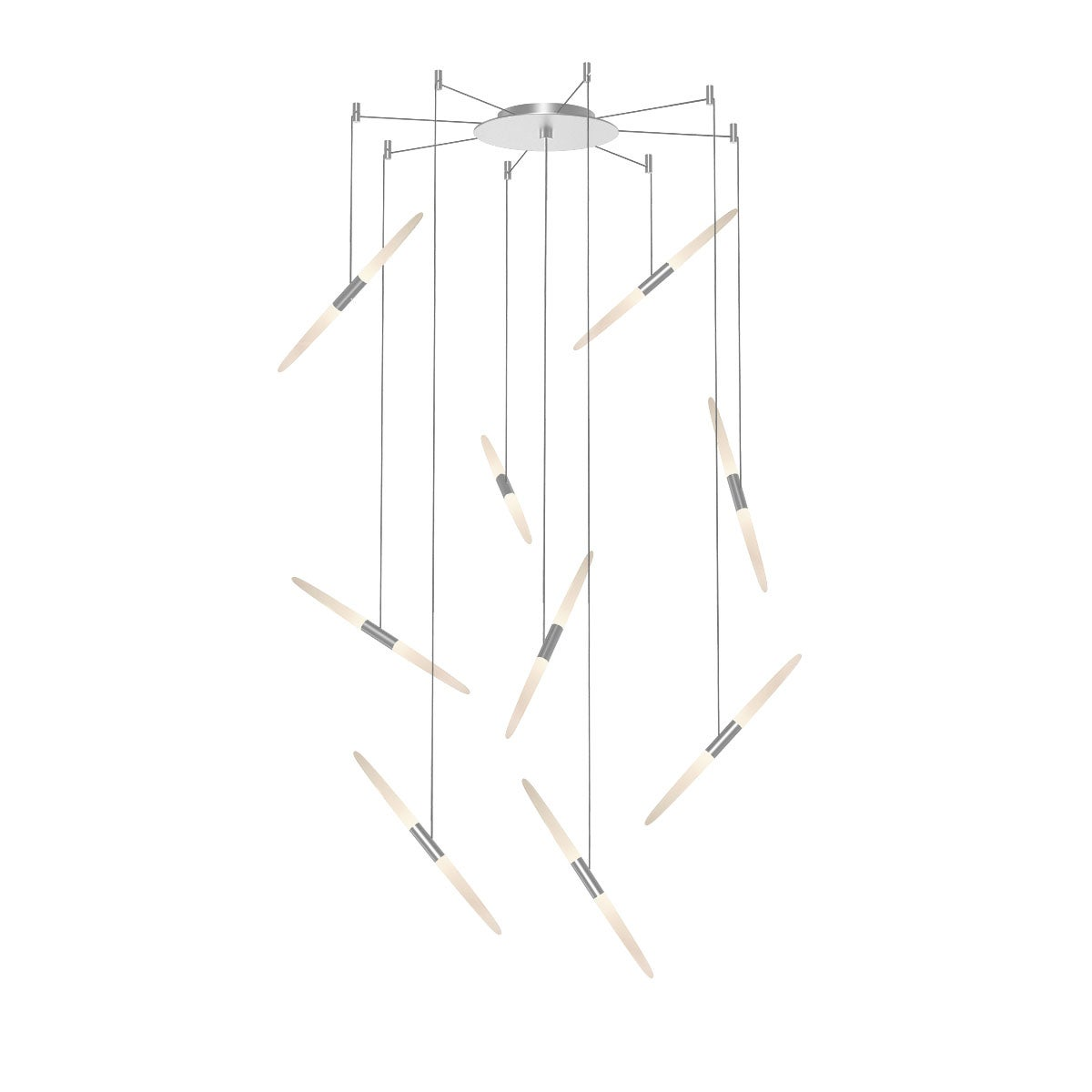 Sonneman Ballet Bright Satin Aluminum 21.25W x 3.25H Pendant
