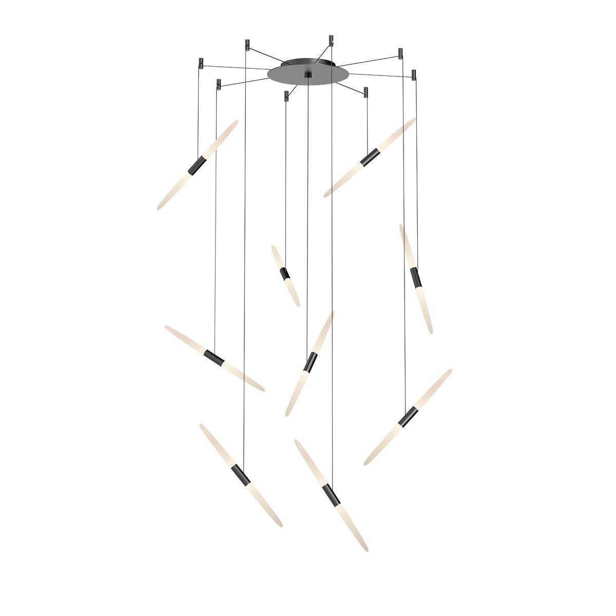 Sonneman Ballet SATIN BLACK 21.25W x 3.25H Pendant