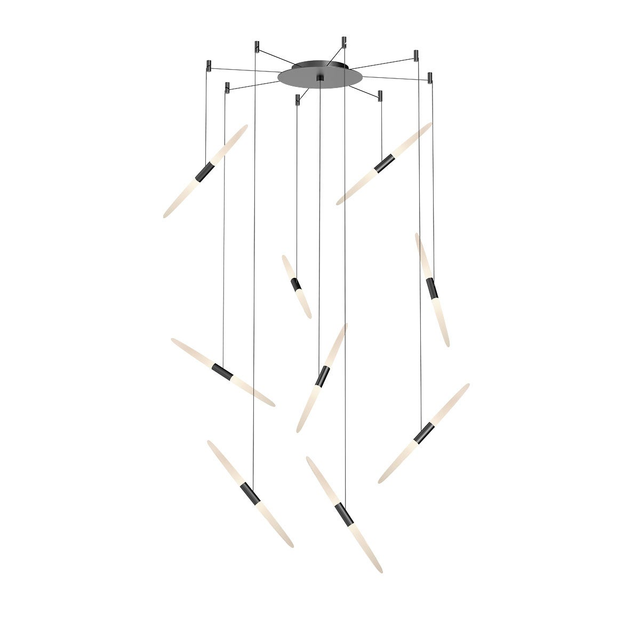 Sonneman Ballet SATIN BLACK 21.25W x 3.25H Pendant