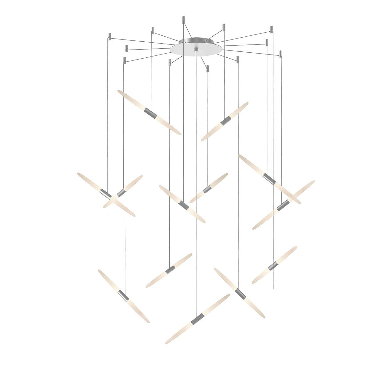 Sonneman Ballet Bright Satin Aluminum 27.25W x 3.25H Pendant