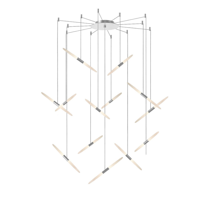 Sonneman Ballet Bright Satin Aluminum 27.25W x 3.25H Pendant