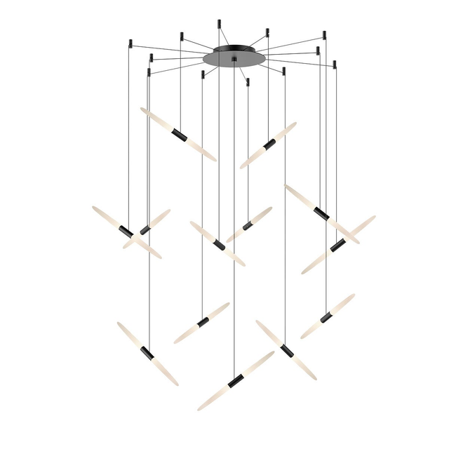 Sonneman Ballet SATIN BLACK 27.25W x 3.25H Pendant
