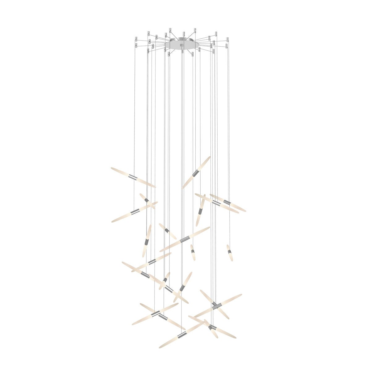 Sonneman Ballet Bright Satin Aluminum 48.5W x 3.25H Pendant
