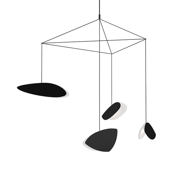 Sonneman Papillons SATIN BLACK 31W x 6.75H Pendant