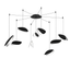 Sonneman Papillons SATIN BLACK 24W x 6.75H Pendant
