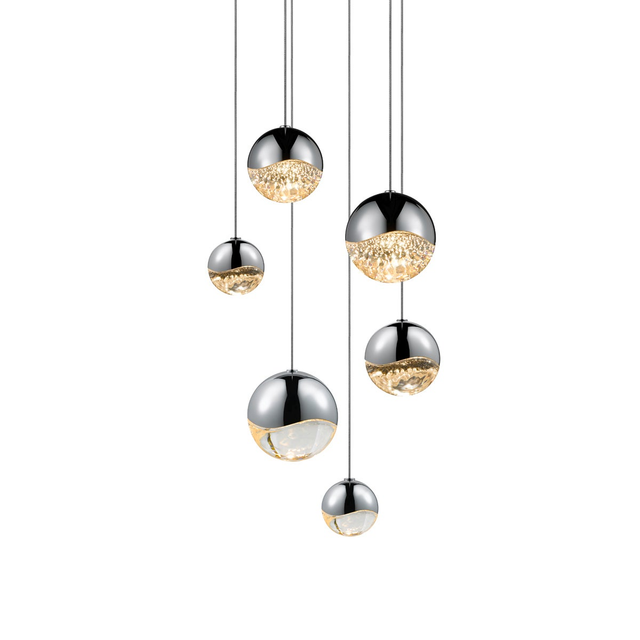 Sonneman Grapes POLISHED CHROME 11.75W x 3.75H Pendant