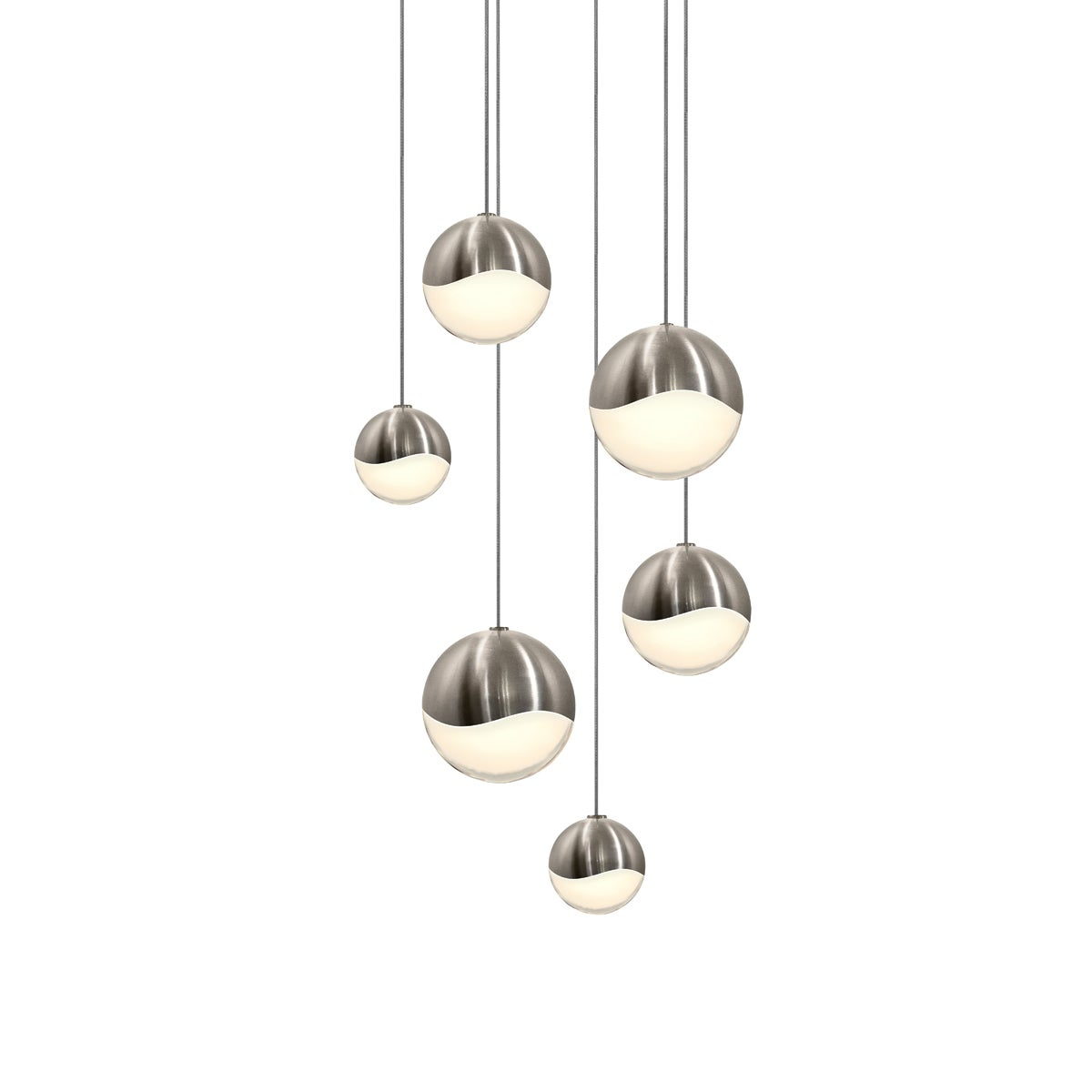 Sonneman Grapes SATIN NICKEL 11.75W x 3.75H Pendant