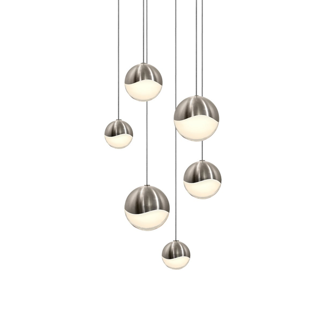 Sonneman Grapes SATIN NICKEL 11.75W x 3.75H Pendant