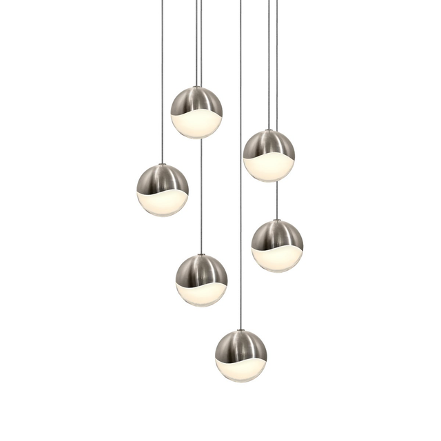 Sonneman Grapes SATIN NICKEL 11.25W x 3.25H Pendant