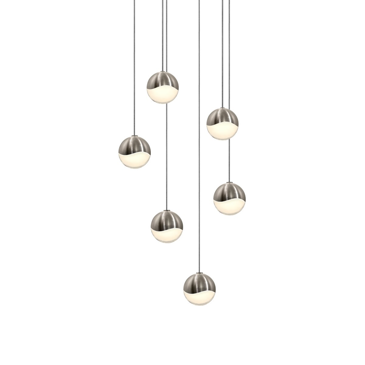Sonneman Grapes SATIN NICKEL 10.5W x 2.5H Pendant