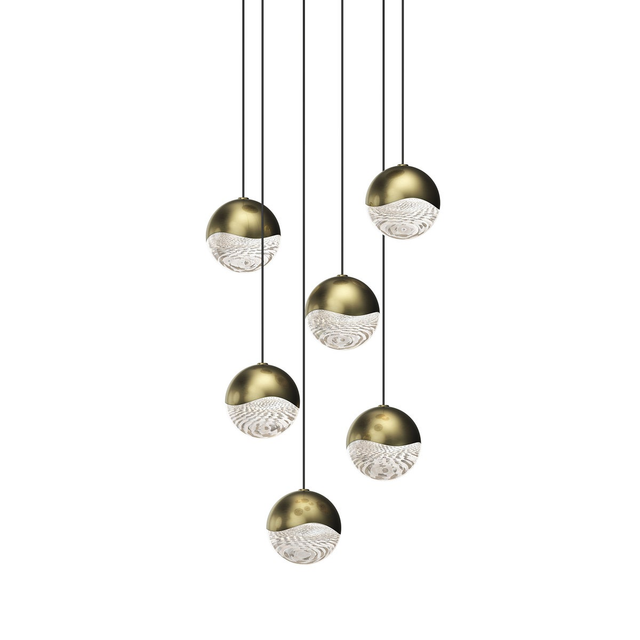 Sonneman Grapes BRASS 11.25W x 3.25H Pendant