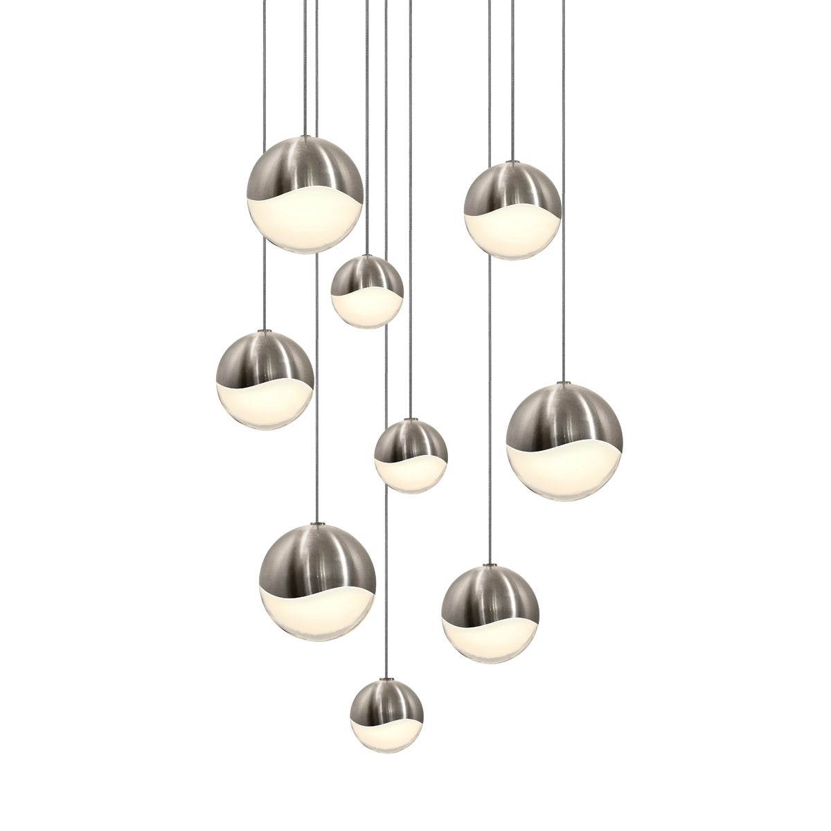 Sonneman Grapes SATIN NICKEL 13.75W x 3.75H Pendant