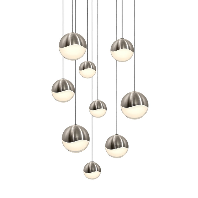 Sonneman Grapes SATIN NICKEL 13.75W x 3.75H Pendant