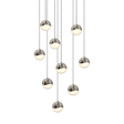 Sonneman Grapes SATIN NICKEL 12.5W x 2.5H Pendant