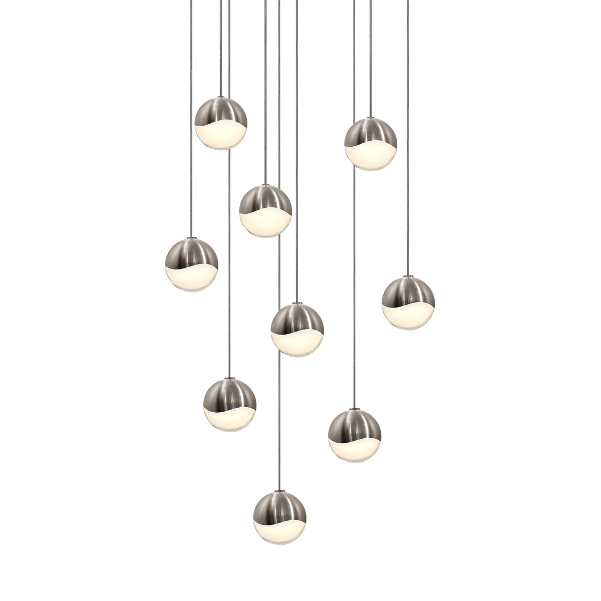 Sonneman Grapes SATIN NICKEL 12.5W x 2.5H Pendant