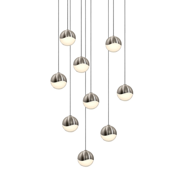 Sonneman Grapes SATIN NICKEL 12.5W x 2.5H Pendant
