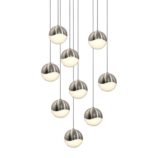 Sonneman Grapes SATIN NICKEL 13.25W x 3.25H Pendant