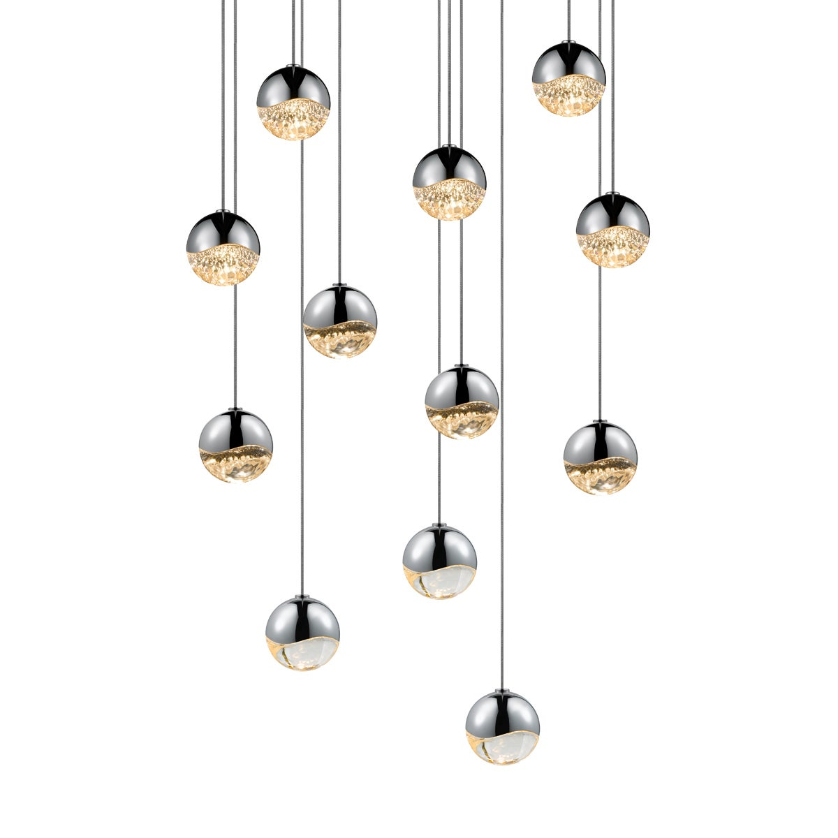Sonneman Grapes POLISHED CHROME 15.5W x 2.5H Pendant