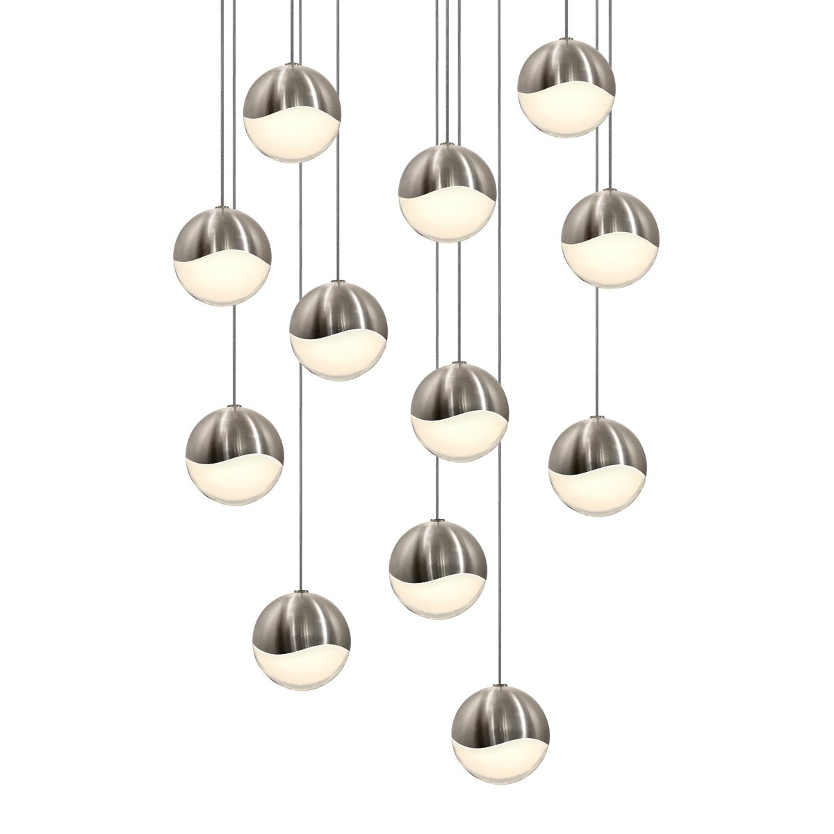 Sonneman Grapes SATIN NICKEL 16.25W x 3.25H Pendant