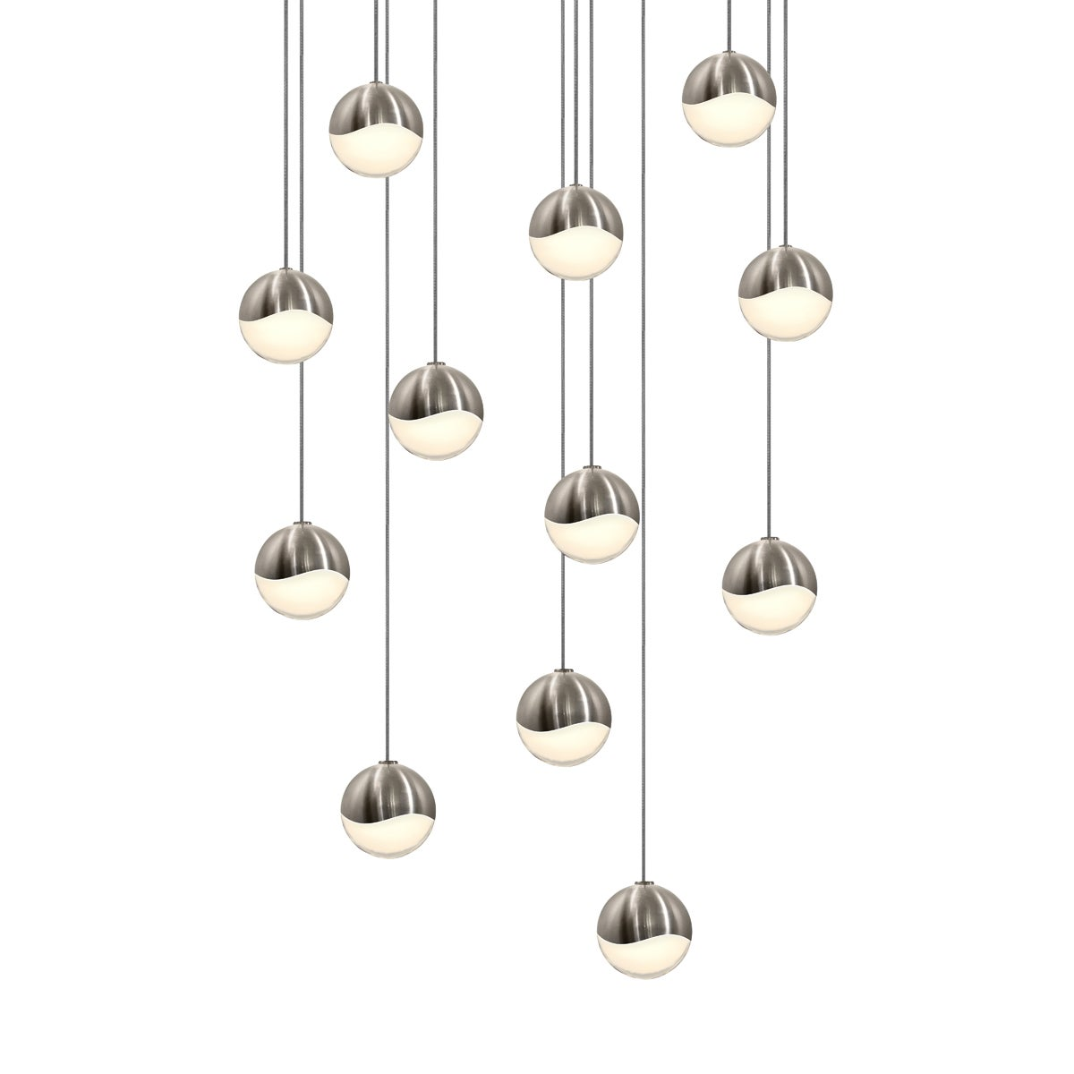 Sonneman Grapes SATIN NICKEL 15.5W x 2.5H Pendant