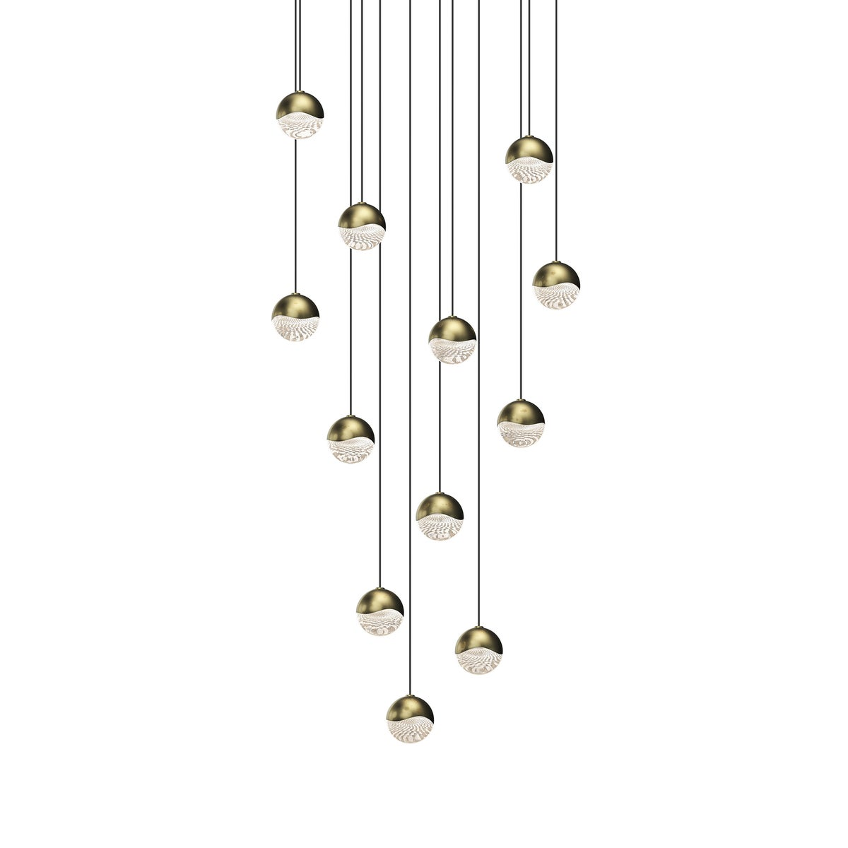 Sonneman Grapes BRASS 15.5W x 2.5H Pendant