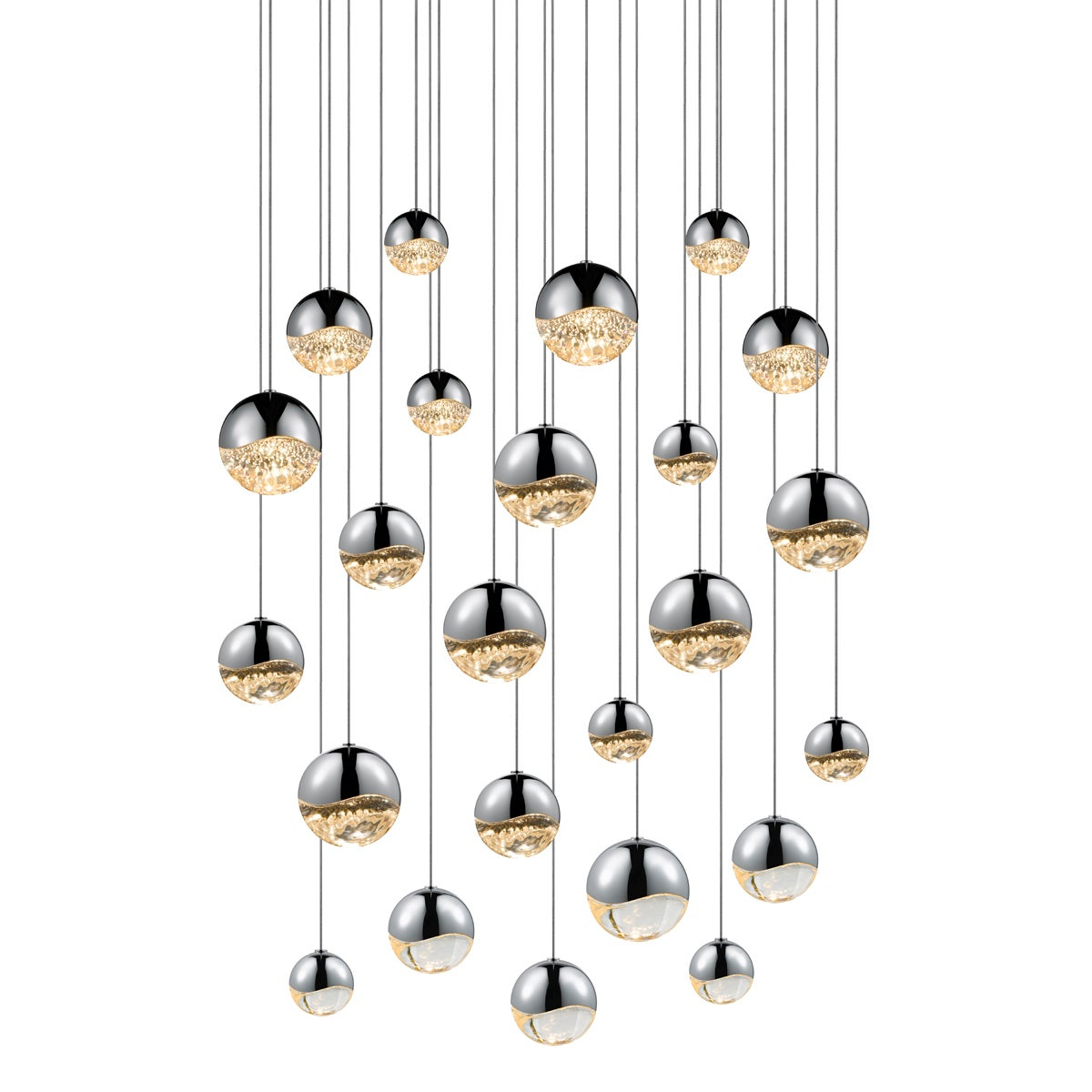 Sonneman Grapes POLISHED CHROME 27W x 3.75H Pendant