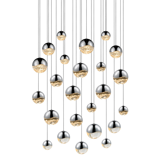 Sonneman Grapes POLISHED CHROME 27W x 3.75H Pendant