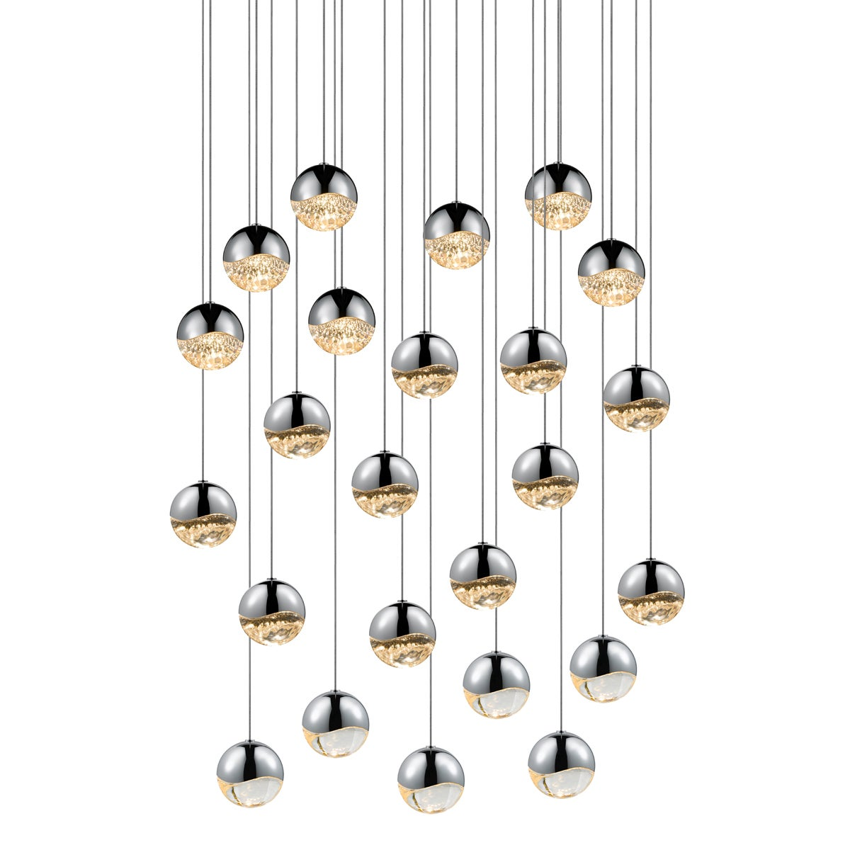 Sonneman Grapes POLISHED CHROME 26.25W x 3.25H Pendant