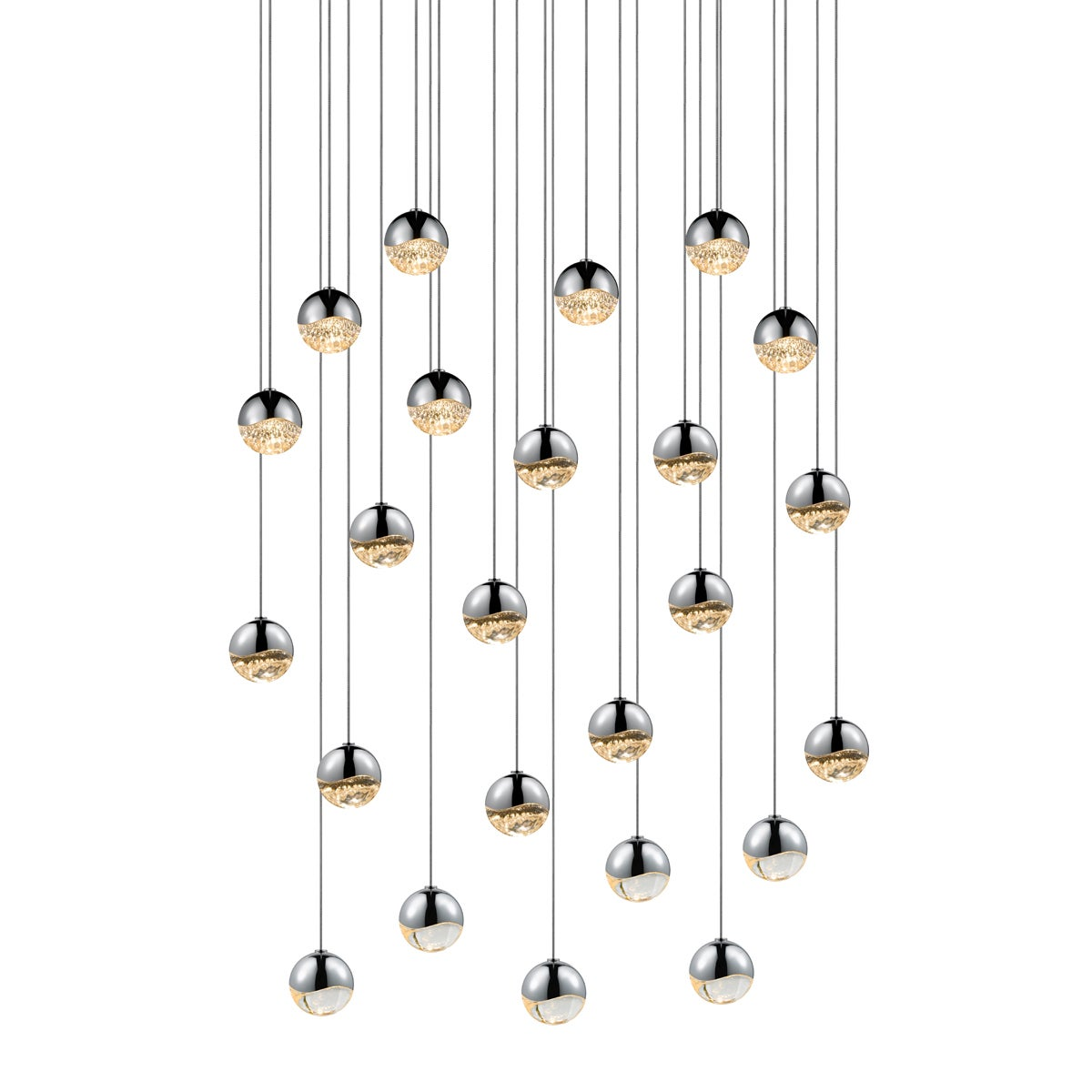 Sonneman Grapes POLISHED CHROME 25.5W x 2.5H Pendant