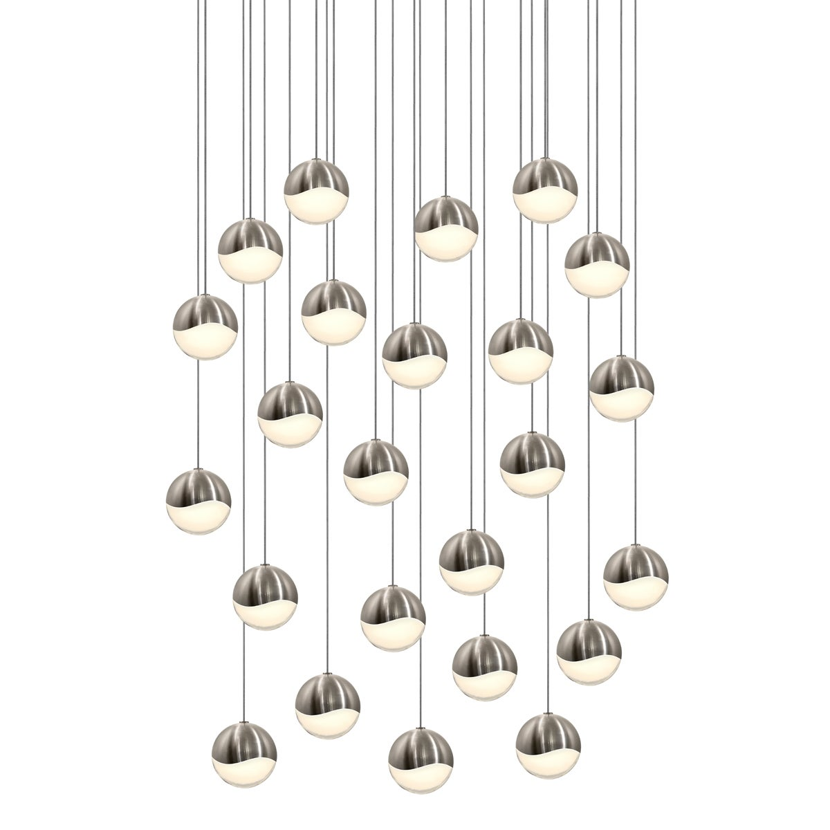 Sonneman Grapes SATIN NICKEL 26.25W x 3.25H Pendant