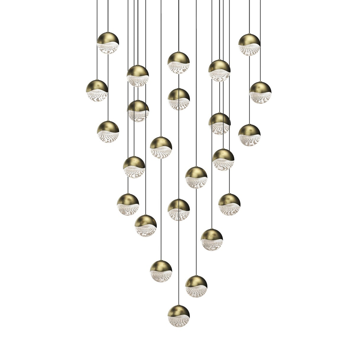 Sonneman Grapes BRASS 26.25W x 3.25H Pendant