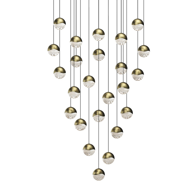 Sonneman Grapes BRASS 26.25W x 3.25H Pendant