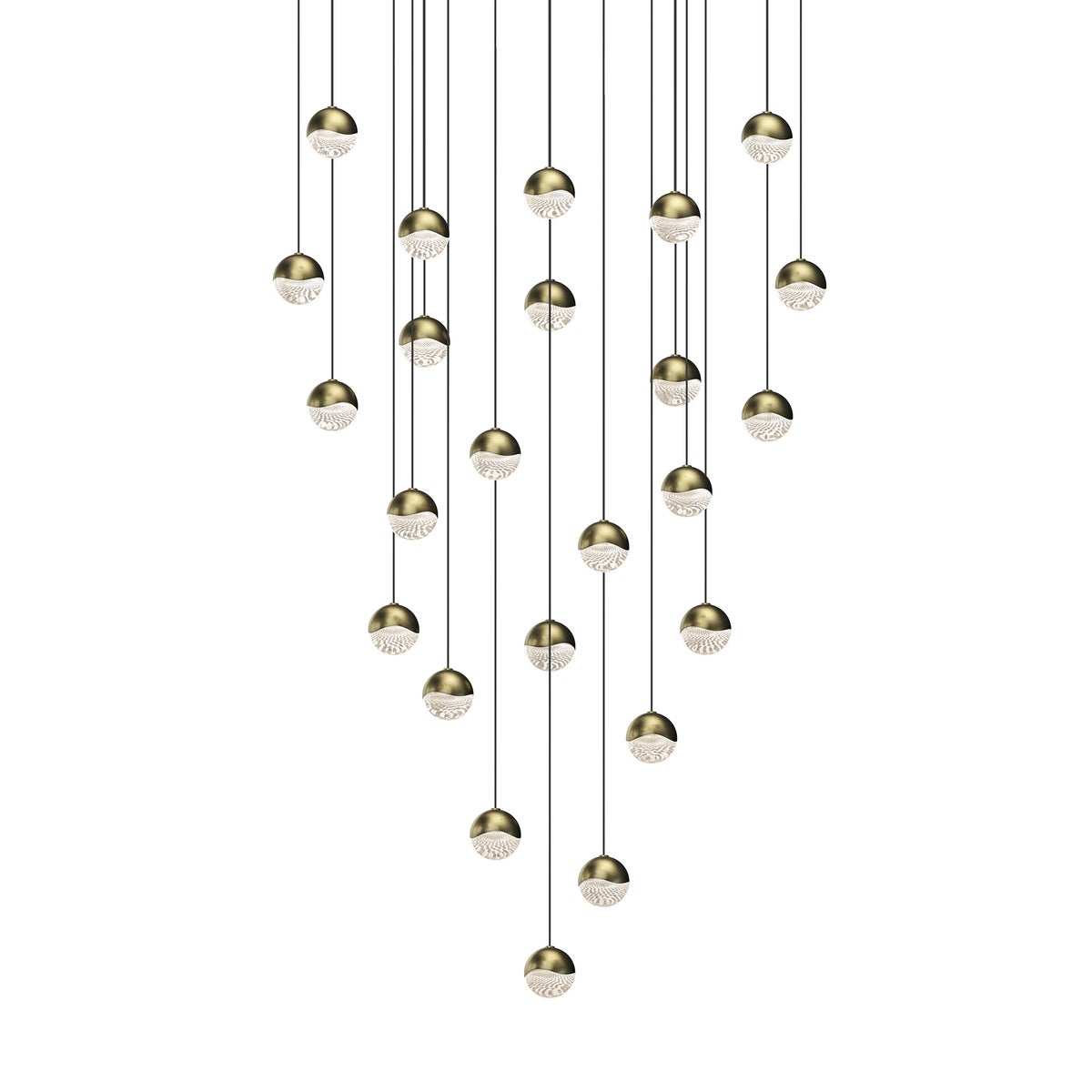 Sonneman Grapes BRASS 25.5W x 2.5H Pendant