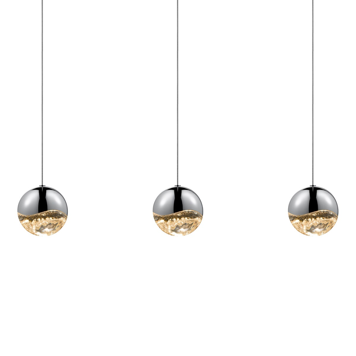 Sonneman Grapes POLISHED CHROME 37.75W x 3.75L x 3.75H Pendant