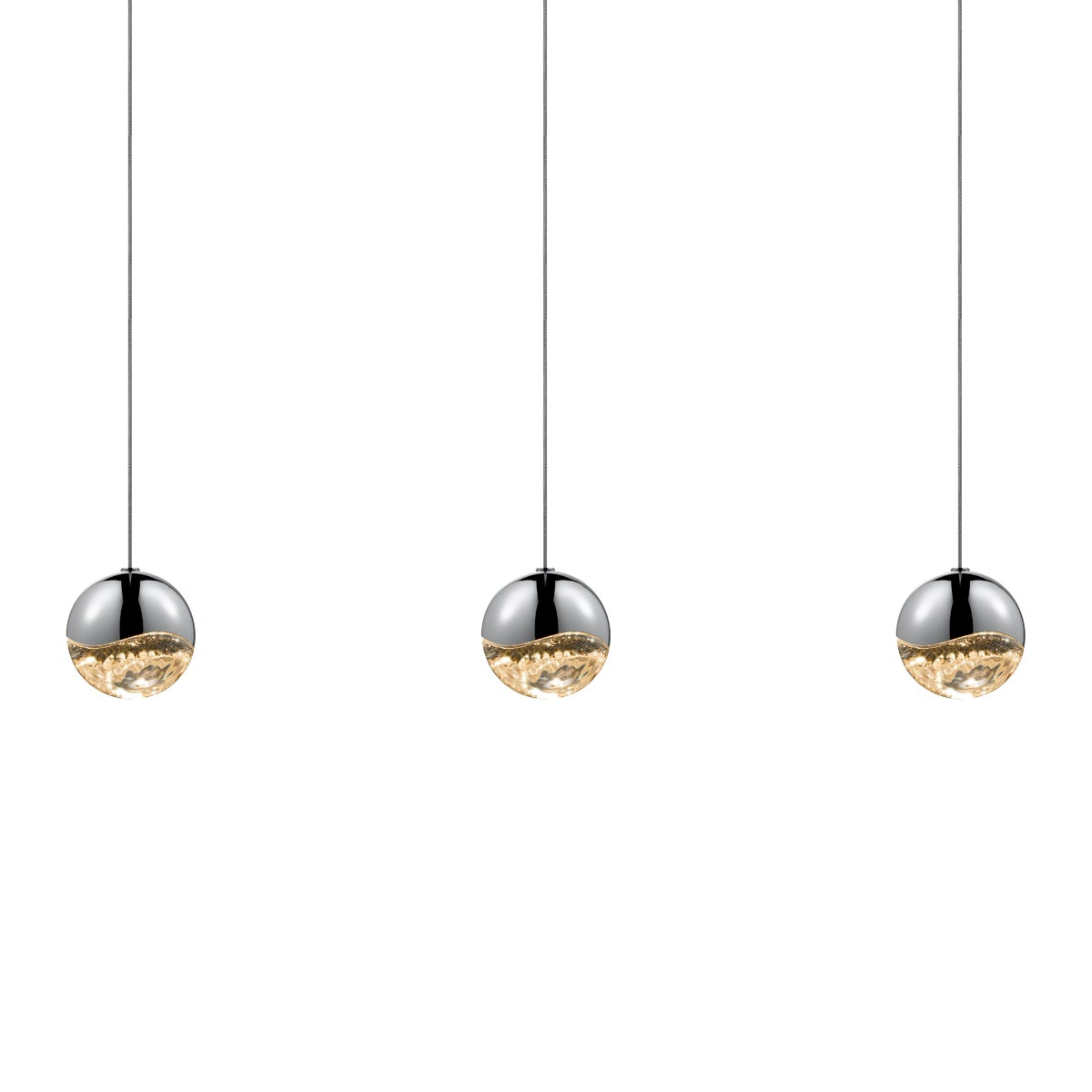 Sonneman Grapes POLISHED CHROME 37.25W x 3.25L x 3.25H Pendant