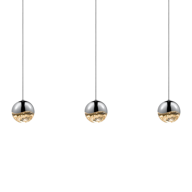 Sonneman Grapes POLISHED CHROME 37.25W x 3.25L x 3.25H Pendant