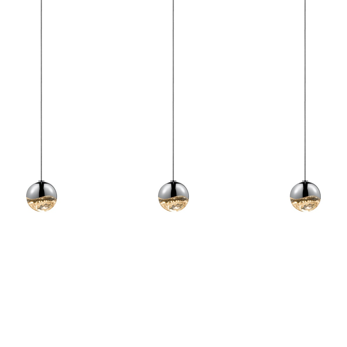 Sonneman Grapes POLISHED CHROME 36.5W x 2.5L x 2.5H Pendant